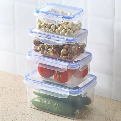 Sealed rectangular refrigerator storage box with lid Plastic crisper microwave-heated lunch box with lid – Image 10