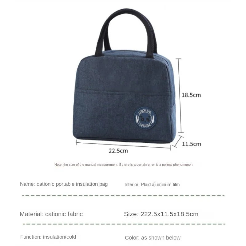 Bento bag large-capacity portable aluminum foil thickened insulated lunch box bag – Image 10