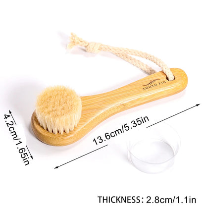Premium Bamboo Facial Cleansing Brush – Soft Natural Horsehair for Deep Skin Cleaning & Massage by SAMA Homes - Sustainable Living