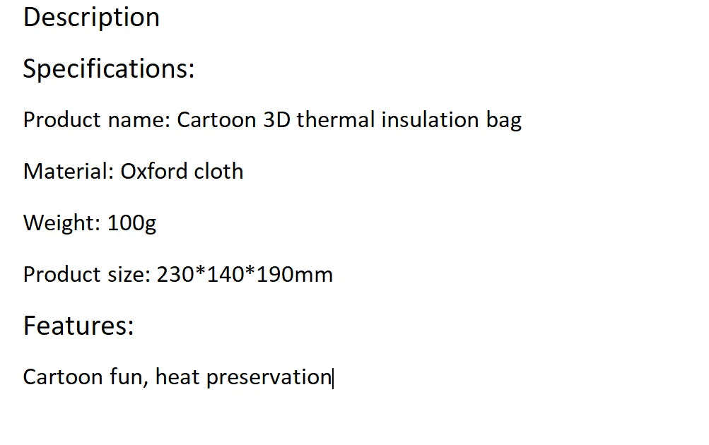 Tote Lunch Box Bag Cartoon 3D Three-Dimensional Insulation Student Lunch Bag Thickened Aluminum Foil Insulation – Image 5