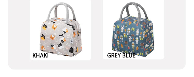 Cartoon Cute Portable Tote Lunch Box Bento Box Animal Pattern Lunch Bag Insulated Food Bag Lunch Box Bag Picnic Bag – Image 16 - Image 17