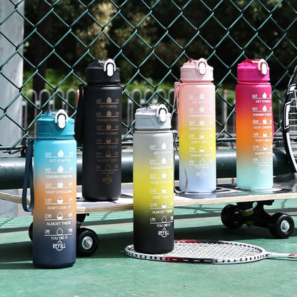 800ML Large Capacity Sports Water Bottle Leak Proof Plastic Drinking Cup With Scale Suitable For Travel Fitness Leakproof by Sama Homes - Sustainable Living (View 2)