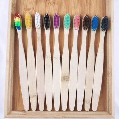 30pcs ECO Friendly Toothbrush Bamboo Toothbrushes Resuable Portable Adult Wooden Soft Tooth Brush For Home Travel Hotel by SAMA Homes - Sustainable Living (View 2)