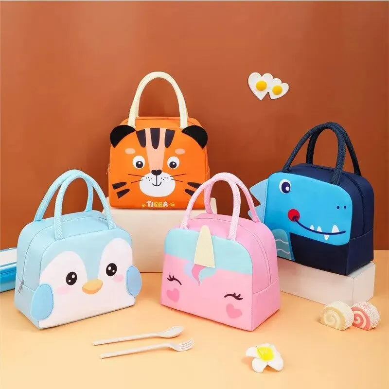 Tote Lunch Box Bag Cartoon 3D Three-Dimensional Insulation Student Lunch Bag Thickened Aluminum Foil Insulation – Image 2