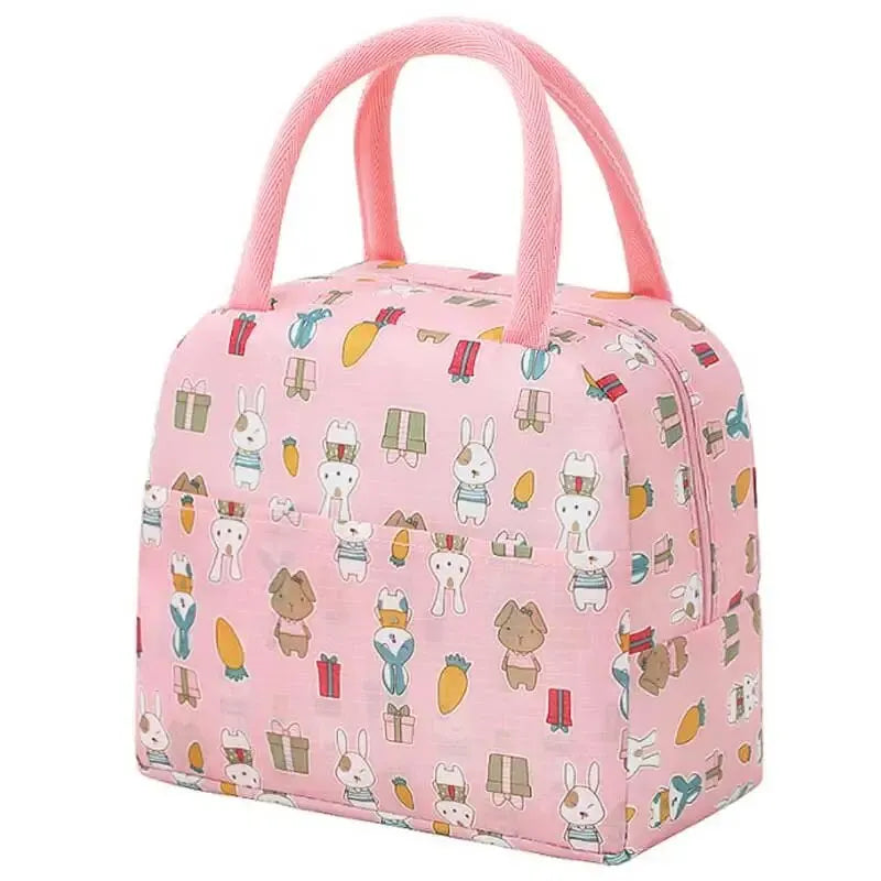 Cartoon Cute Portable Tote Lunch Box Bento Box Animal Pattern Lunch Bag Insulated Food Bag Lunch Box Bag Picnic Bag – Image 18 - Eco-friendly - Sama Homes