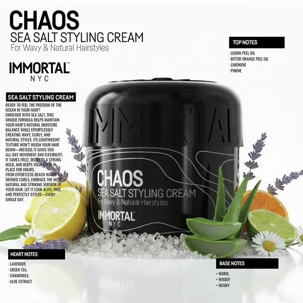 Immortal NYC Chaos Sea Salt Styling Cream 500ML by Immortal - Sustainable Living (View 2)