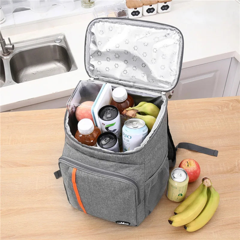 18L Portable Thermal Lunch Bag Food Box Durable Waterproof Cooler Ice Insulated Case Camping Oxford Dinner Backpacks Icebox – Image 2