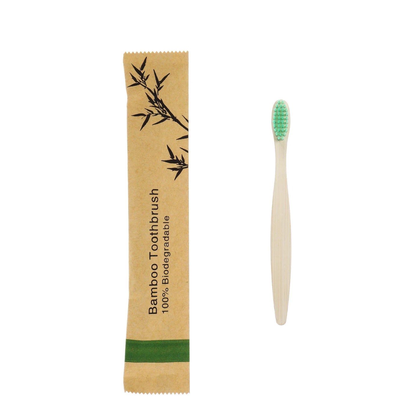 50/100Pcs Bamboo Children's Soft Bristled Toothbrush is Naturally Biodegradable And Reduces Plastic Waste,Making It Very Suitabl
