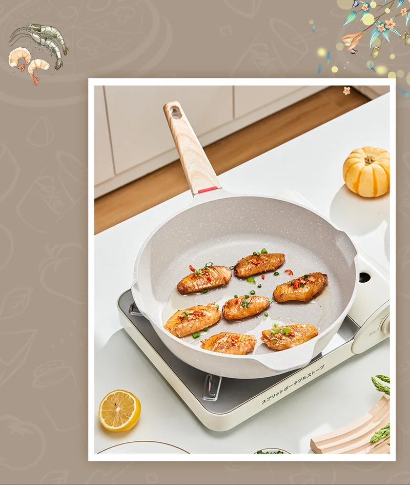 GIANXI Nonstick Pan Multifunctional Aluminum Alloy Coated With Medical Stone Wok Steak Egg Pancake Pot Set Kitchen Utensils