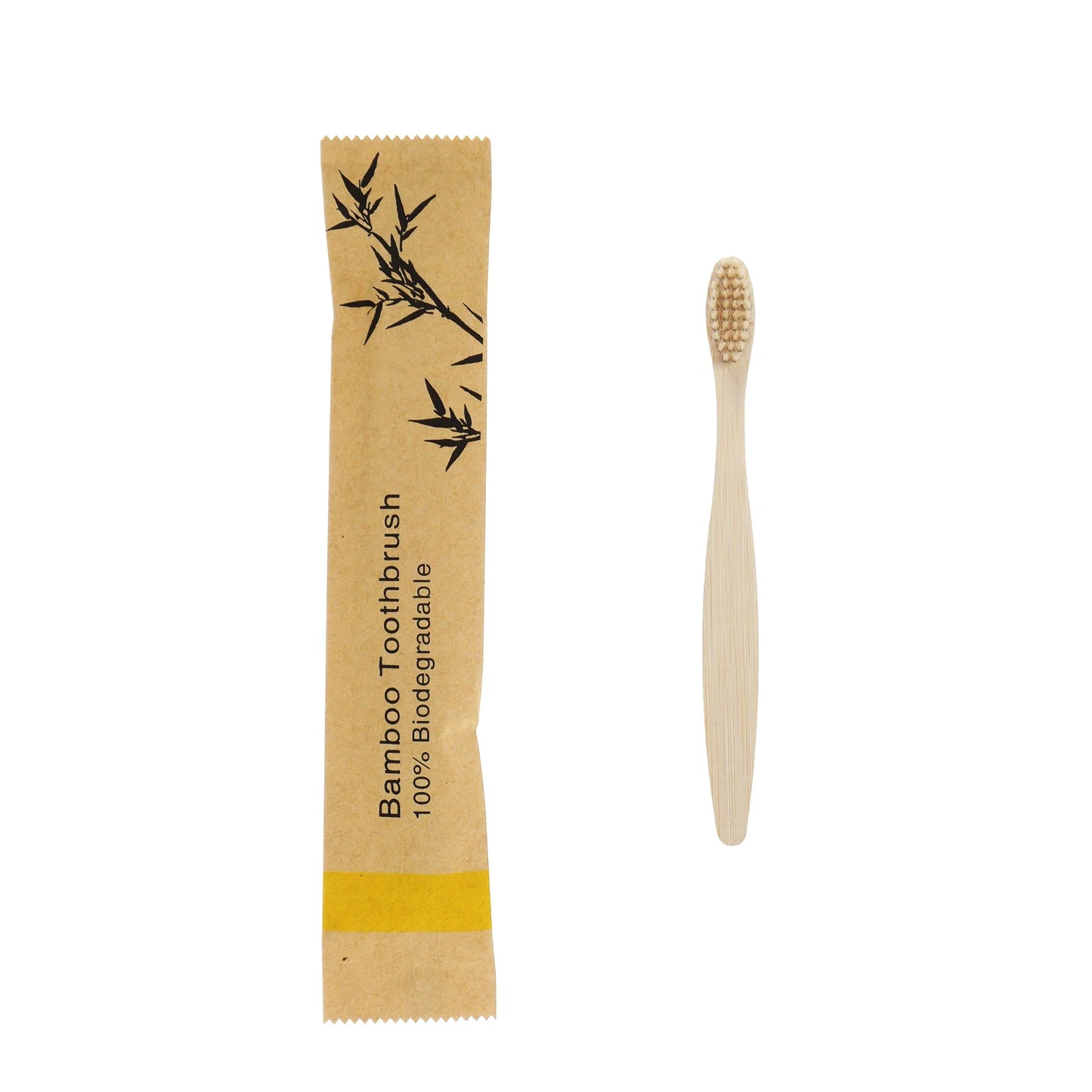 50/100Pcs Bamboo Children's Soft Bristled Toothbrush is Naturally Biodegradable And Reduces Plastic Waste,Making It Very Suitabl