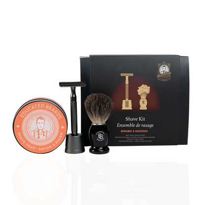 Educated Beards Bergamot & Grapefruit Shave Kit by Educated Beards - Sustainable Living