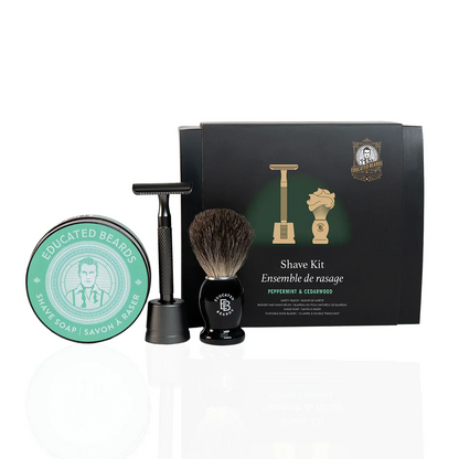 Educated Beards Peppermint & Cedarwood Shave Kit by Educated Beards - Sustainable Living