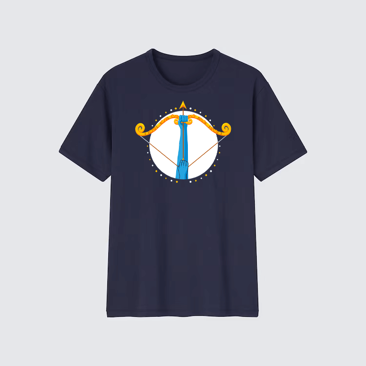 Lord Ram Bow Printed 100% cotton Oversized T-shirt - Sama Homes - Image 2