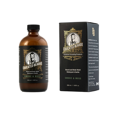 Educated Beards Purifying Beard & Body Wash - Smoke & Moss, 250ml by Educated Beards - Sustainable Living