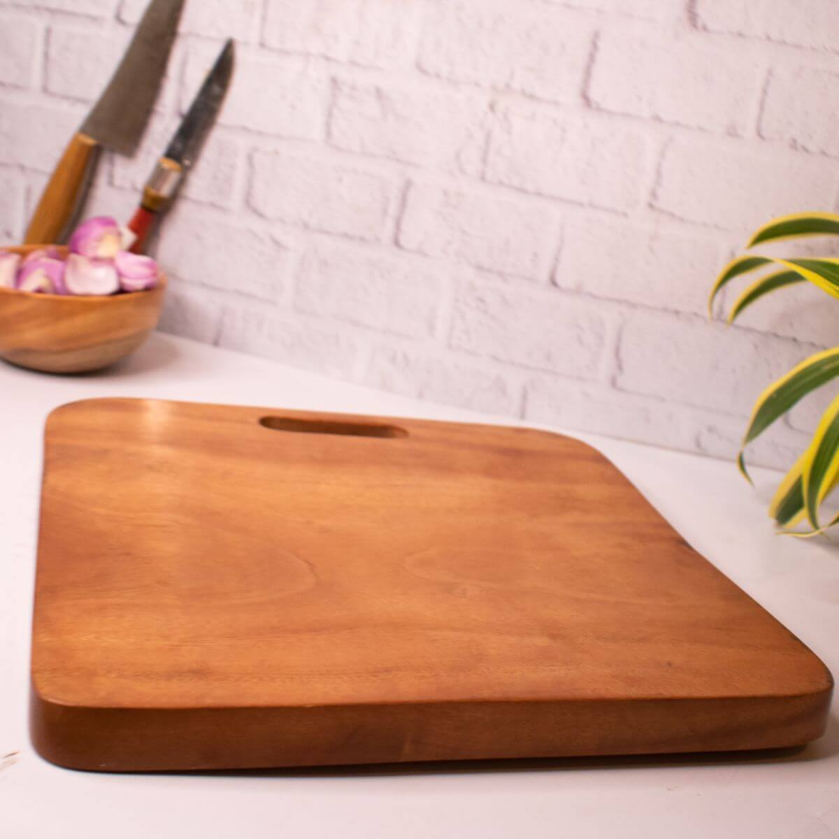 Square Neem Wood Chopping Board - Image 2