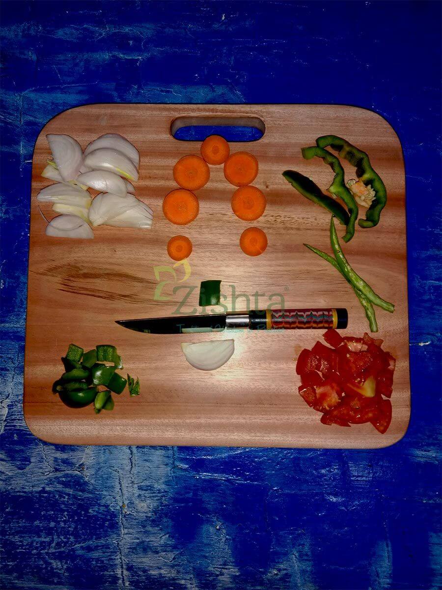 Square Neem Wood Chopping Board - Image 3