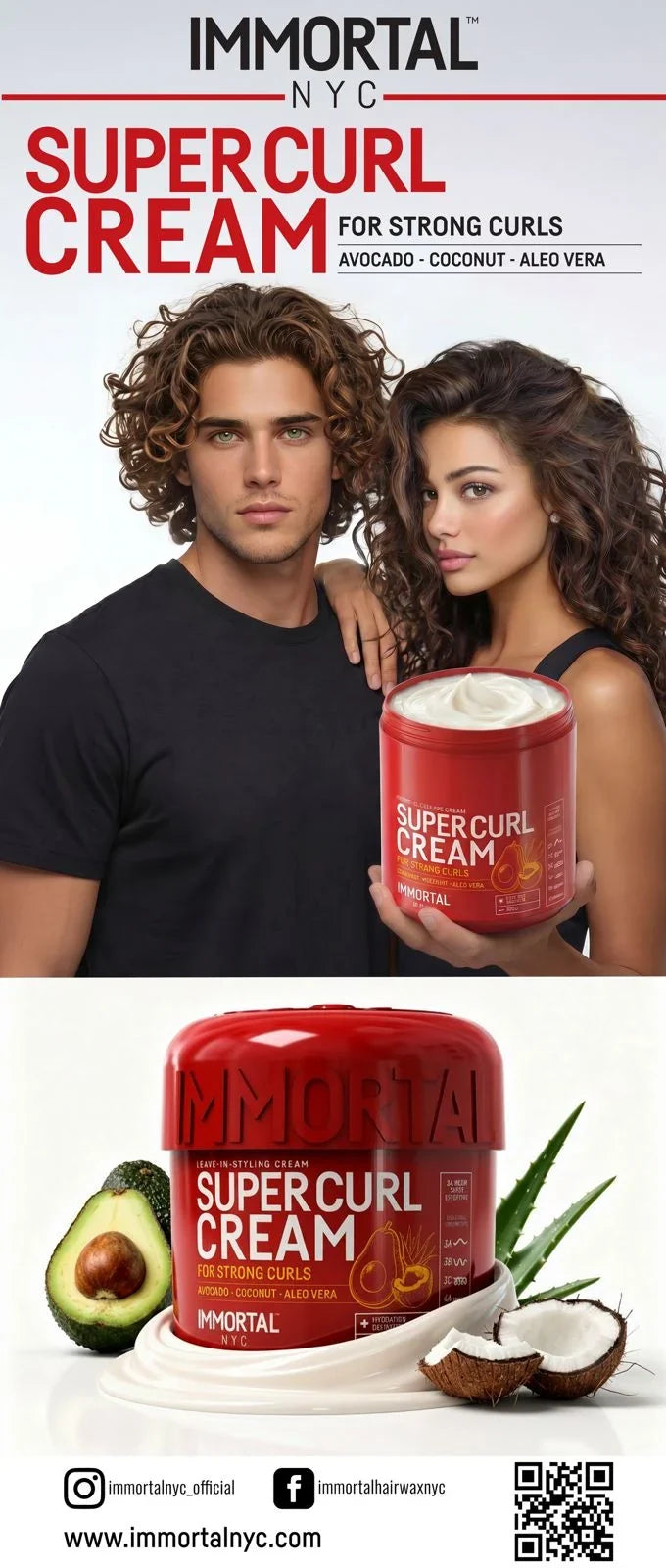 Immortal NYC Super Curl Cream 500ML by Immortal - Sustainable Living (View 4)
