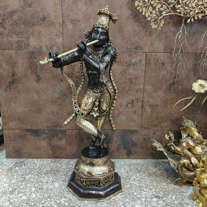 Superfine Handcrafted Krishna Statue 45 Inches by vendor-unknown - Hindu Gods