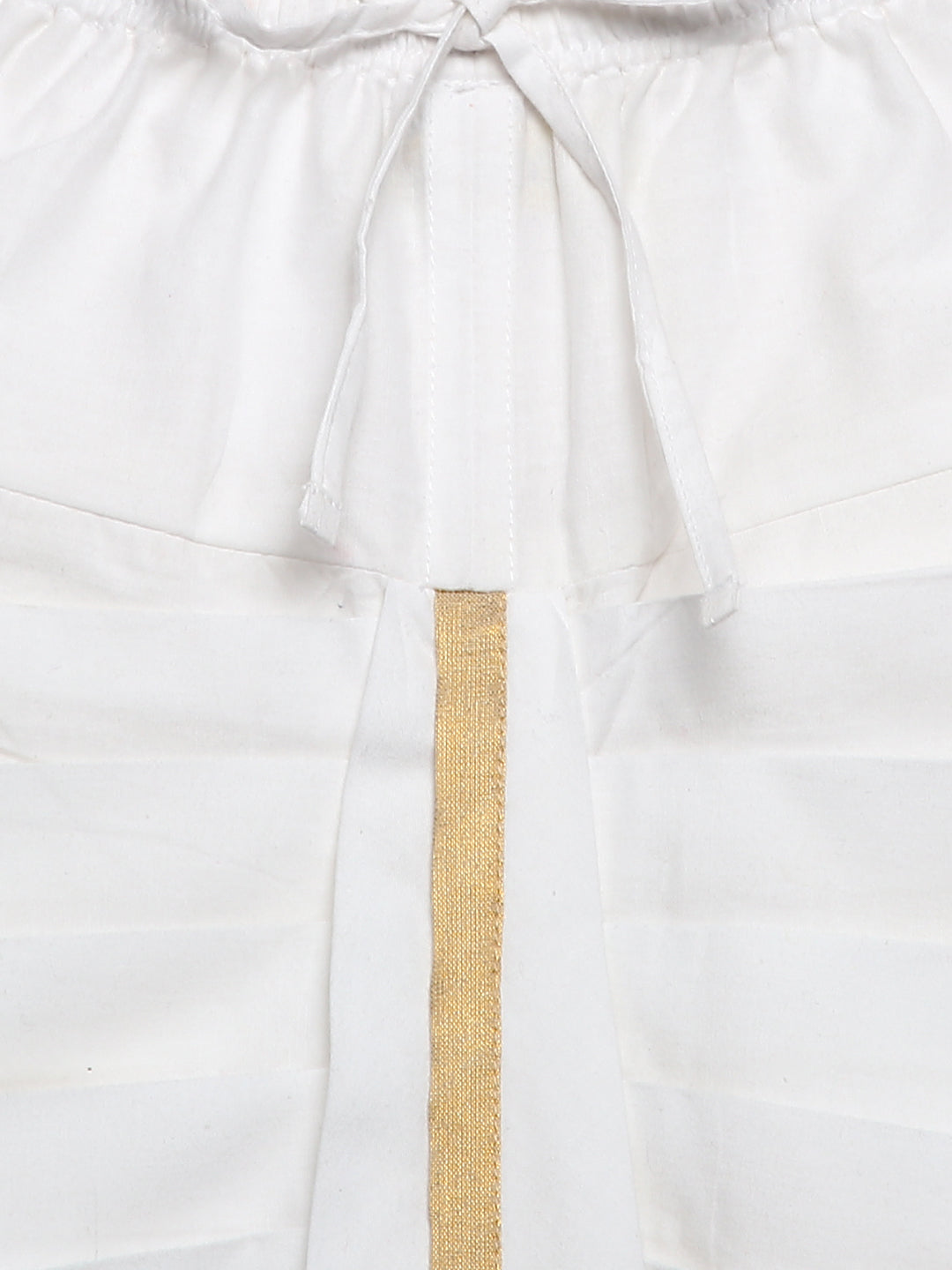 Baby Boy White Zari Kurta Dhoti Set - Image 10