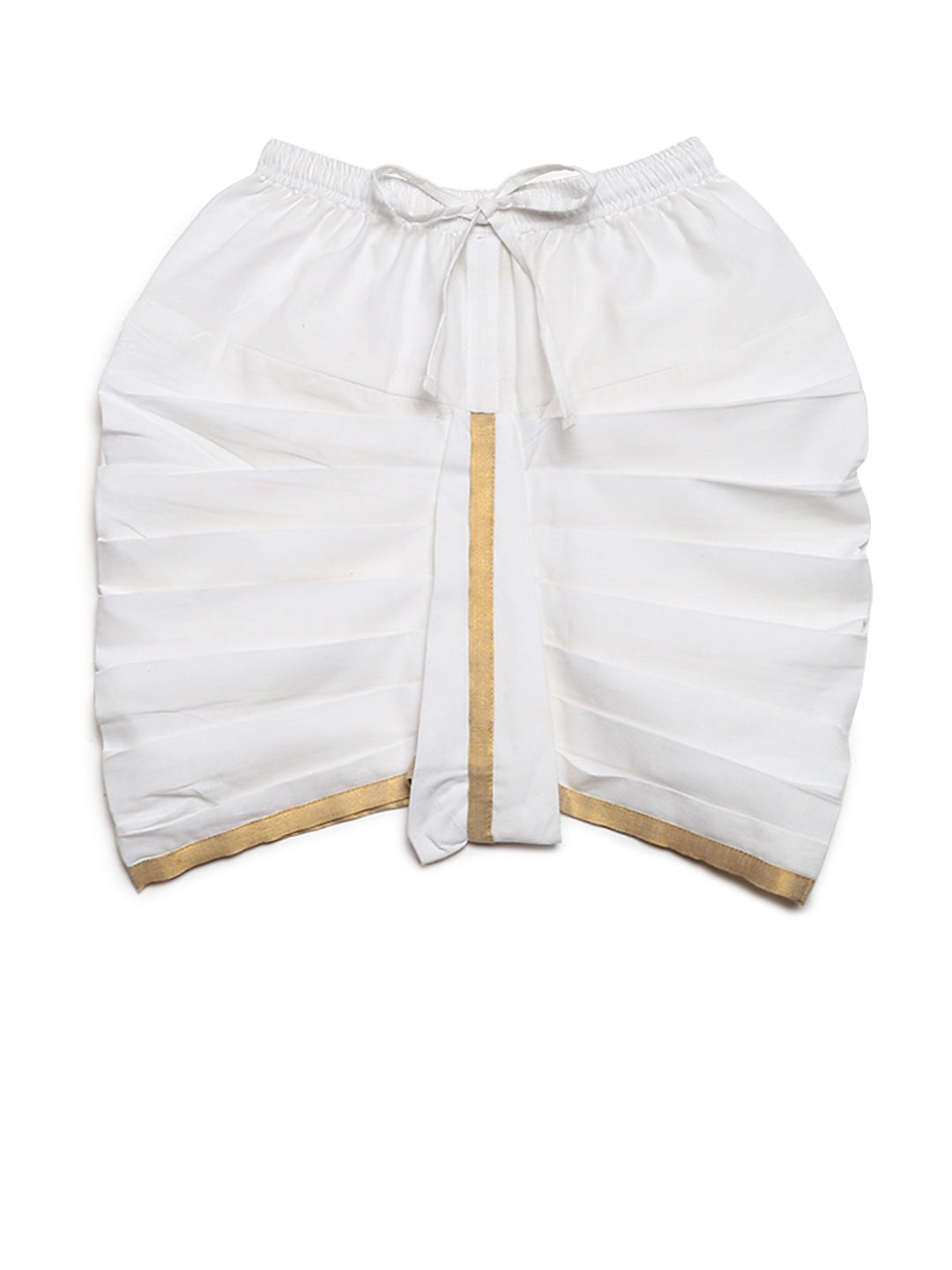 Baby Boy White Zari Kurta Dhoti Set - Image 7