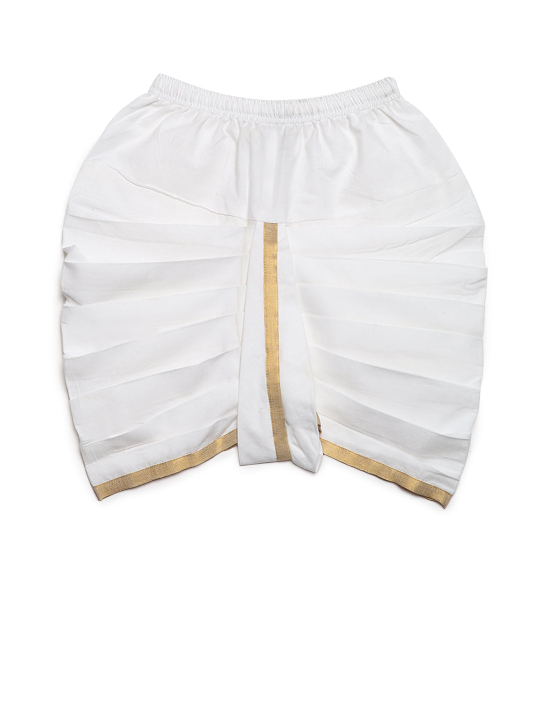 Baby Boy White Zari Kurta Dhoti Set - Image 8