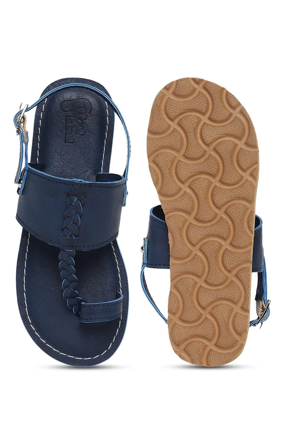 Boy Blue Braid Kohlapuri Sandal - Image 6