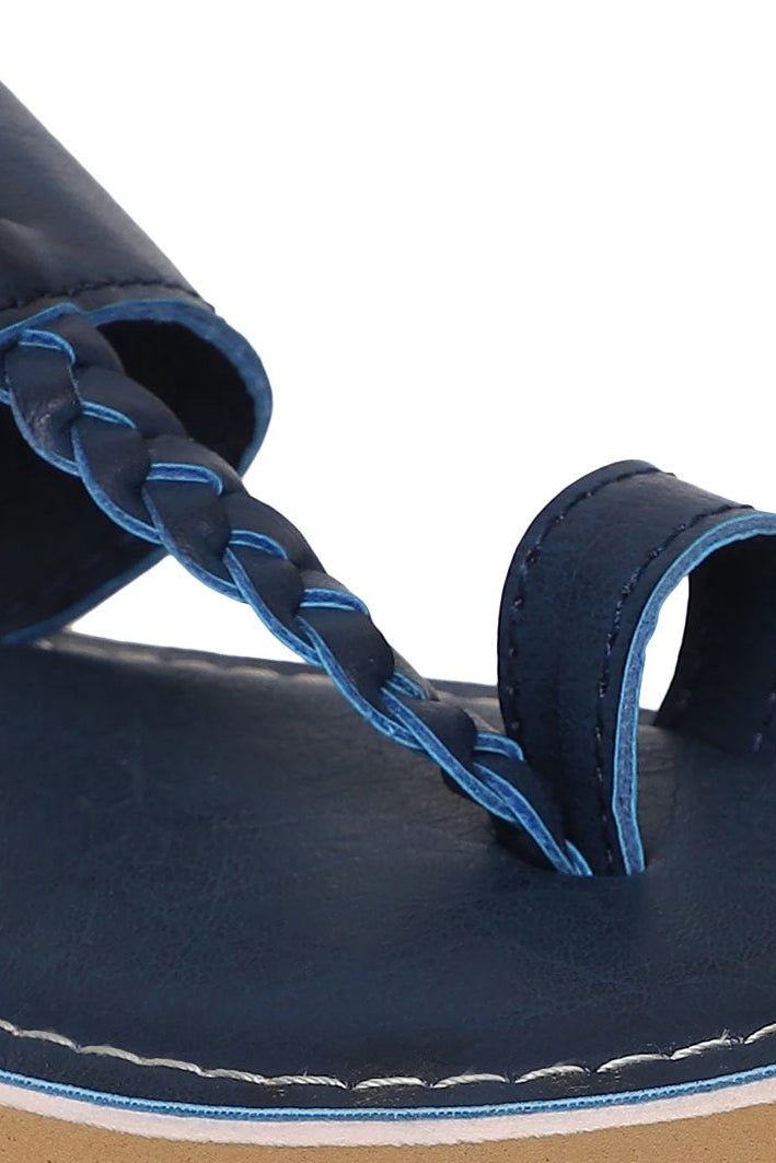 Boy Blue Braid Kohlapuri Sandal - Image 2