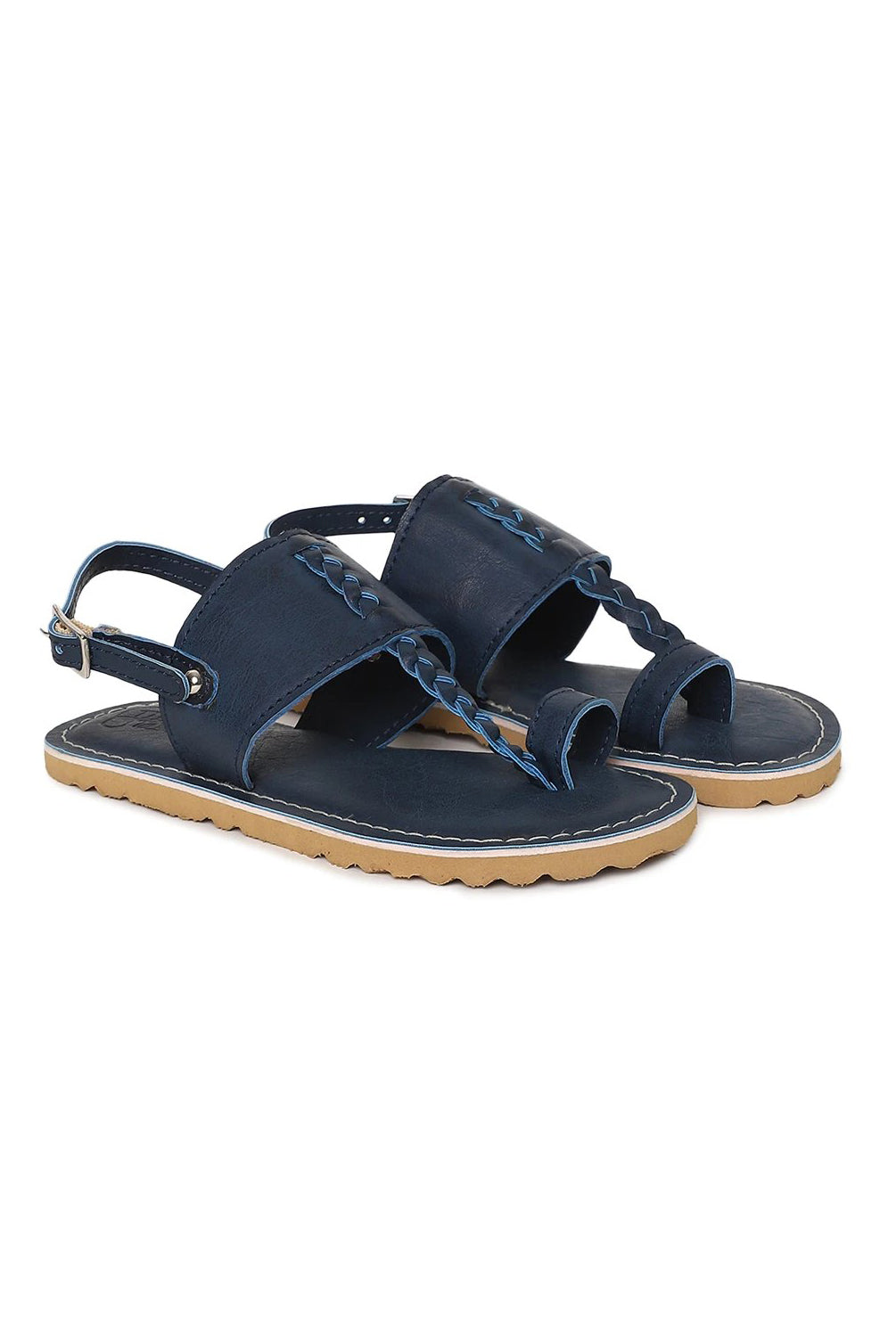 Boy Blue Braid Kohlapuri Sandal - Image 3