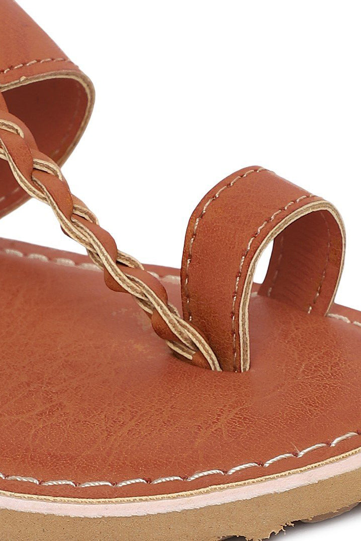 Boy Brown Braid Kohlapuri Sandal