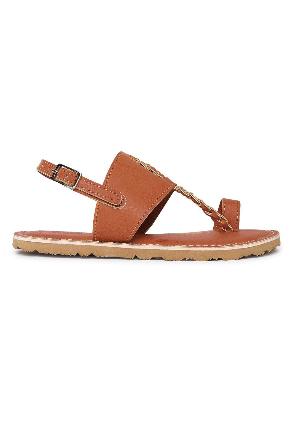 Boy Brown Braid Kohlapuri Sandal