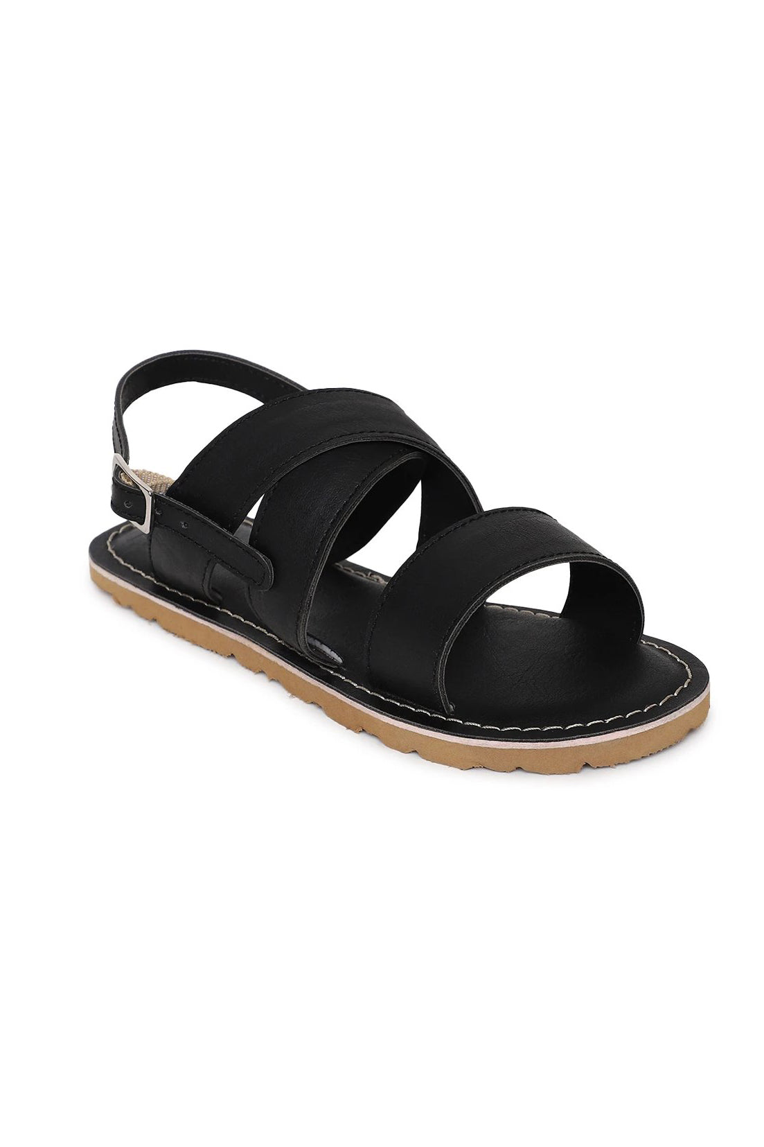 Boy Black Criss Cross Sandal