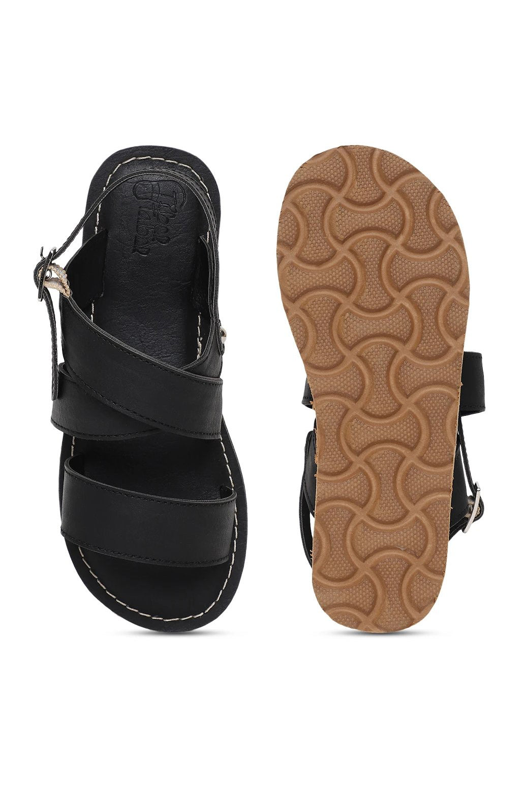 Boy Black Criss Cross Sandal