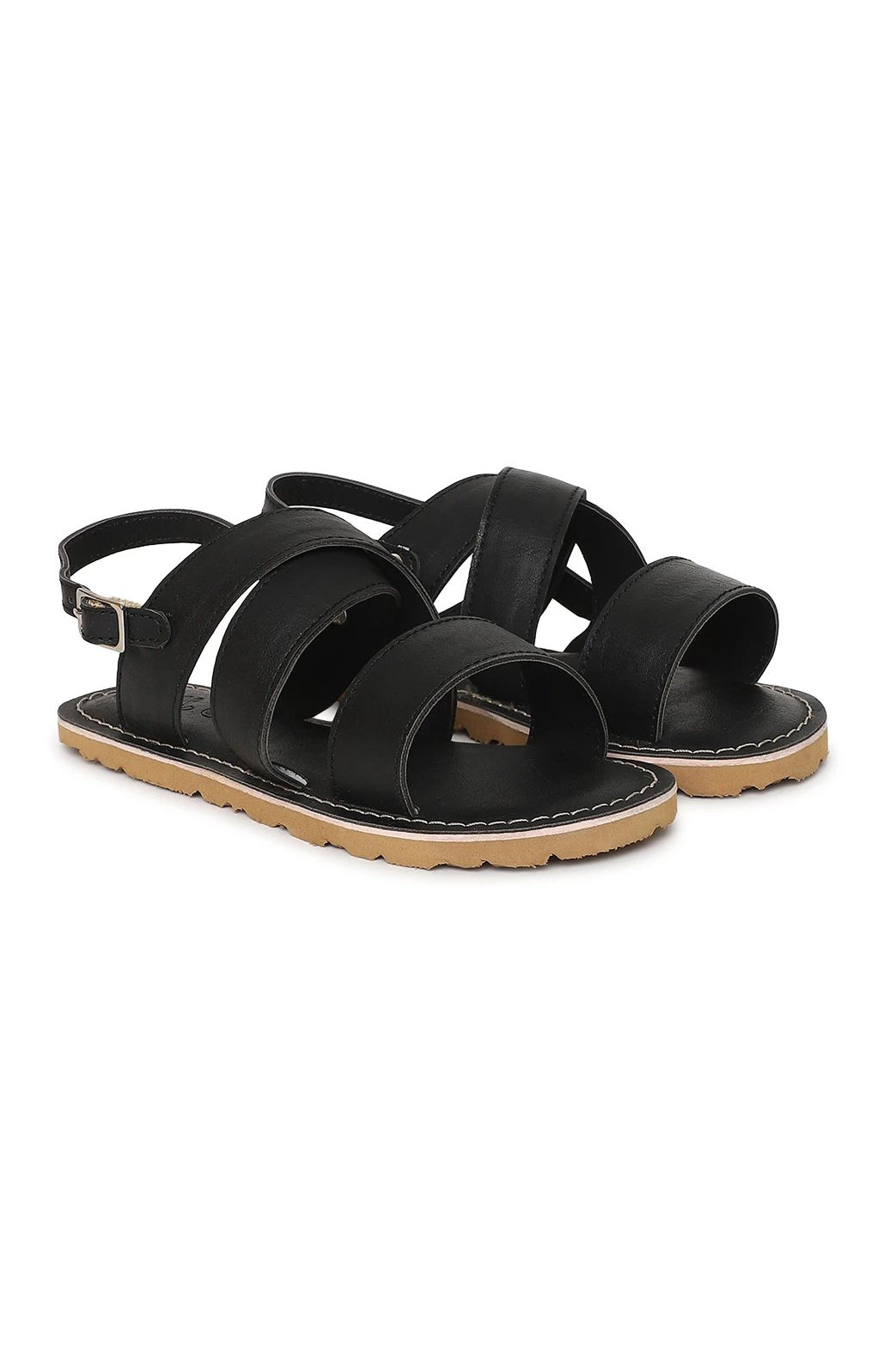 Boy Black Criss Cross Sandal - Image 3