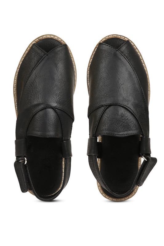 Boys Black Peshawari Shoes