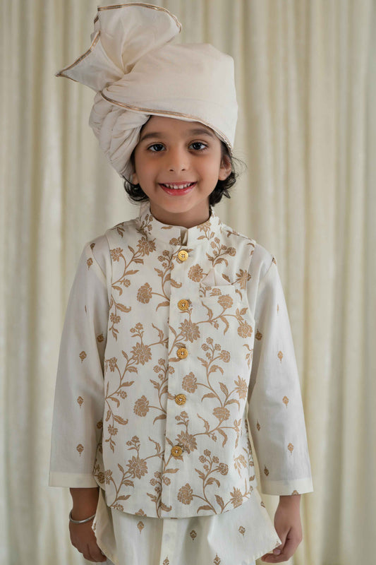 Safa Turban Ombre Fabric - Cream