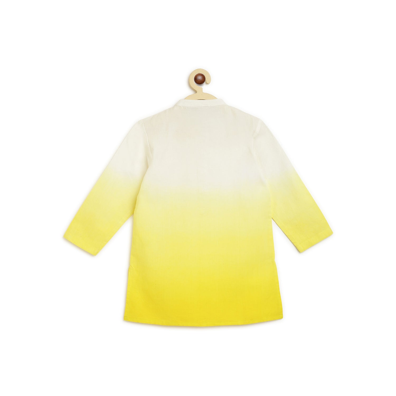 Boys Yellow Ombre Kurta - Image 4