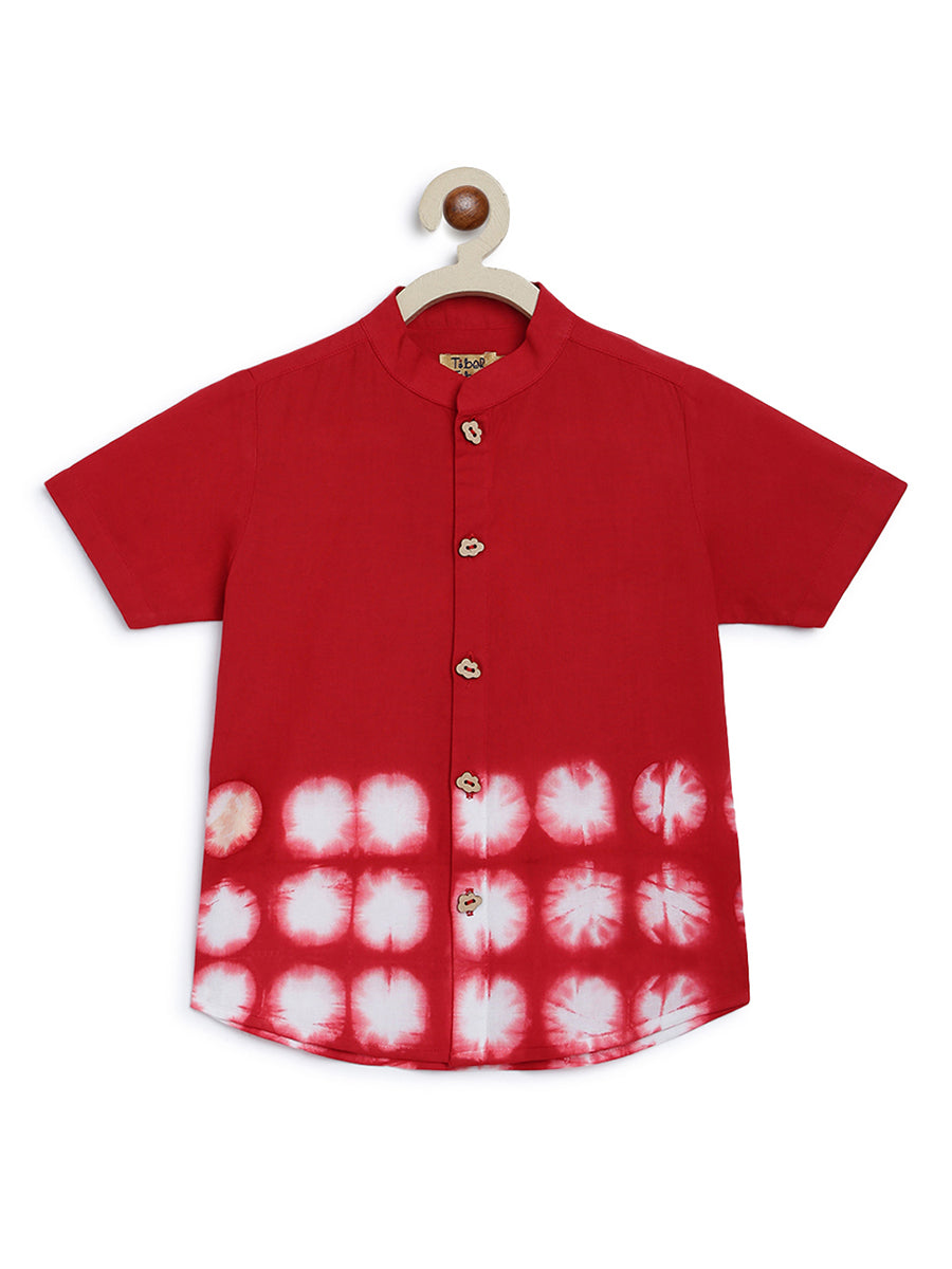 Boys Shirt Red Tie Dye Clamp - Image 3