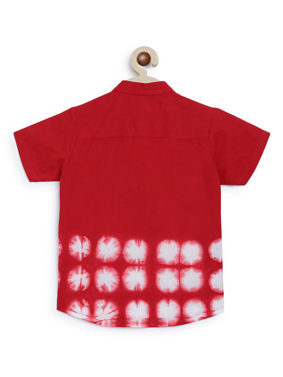 Boys Shirt Red Tie Dye Clamp - Image 4