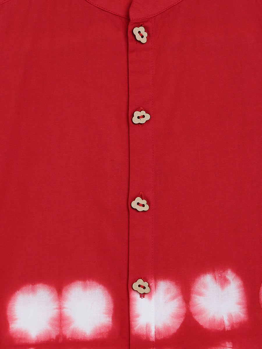 Boys Shirt Red Tie Dye Clamp - Image 5