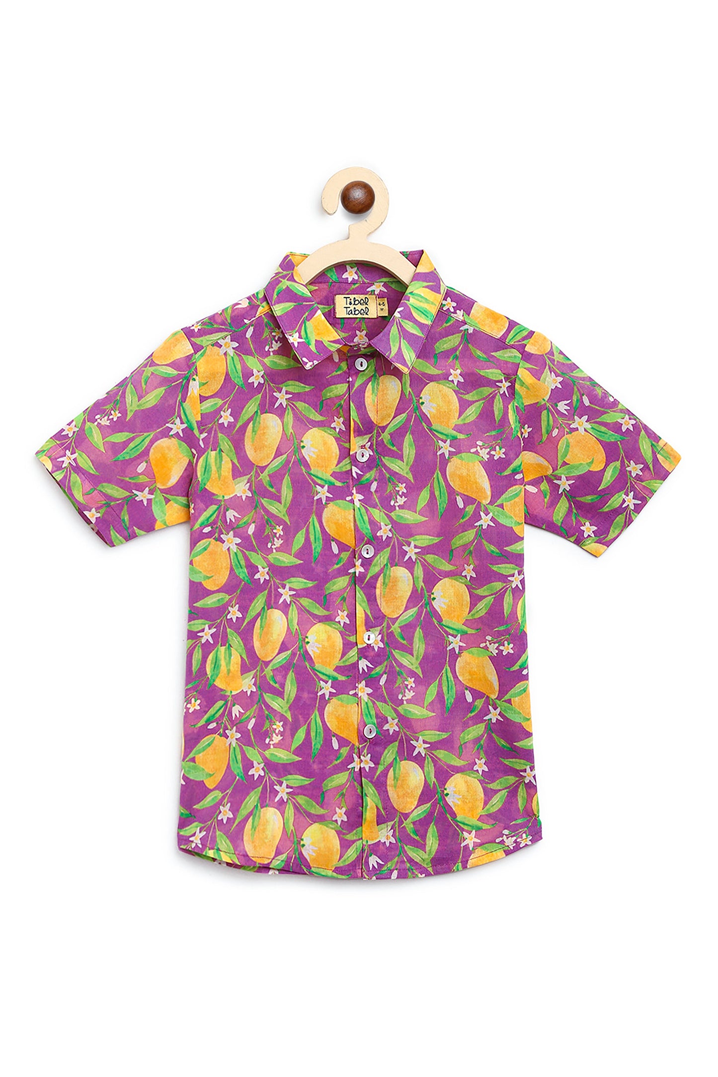 Boys Shirt Printed Mango - Purple