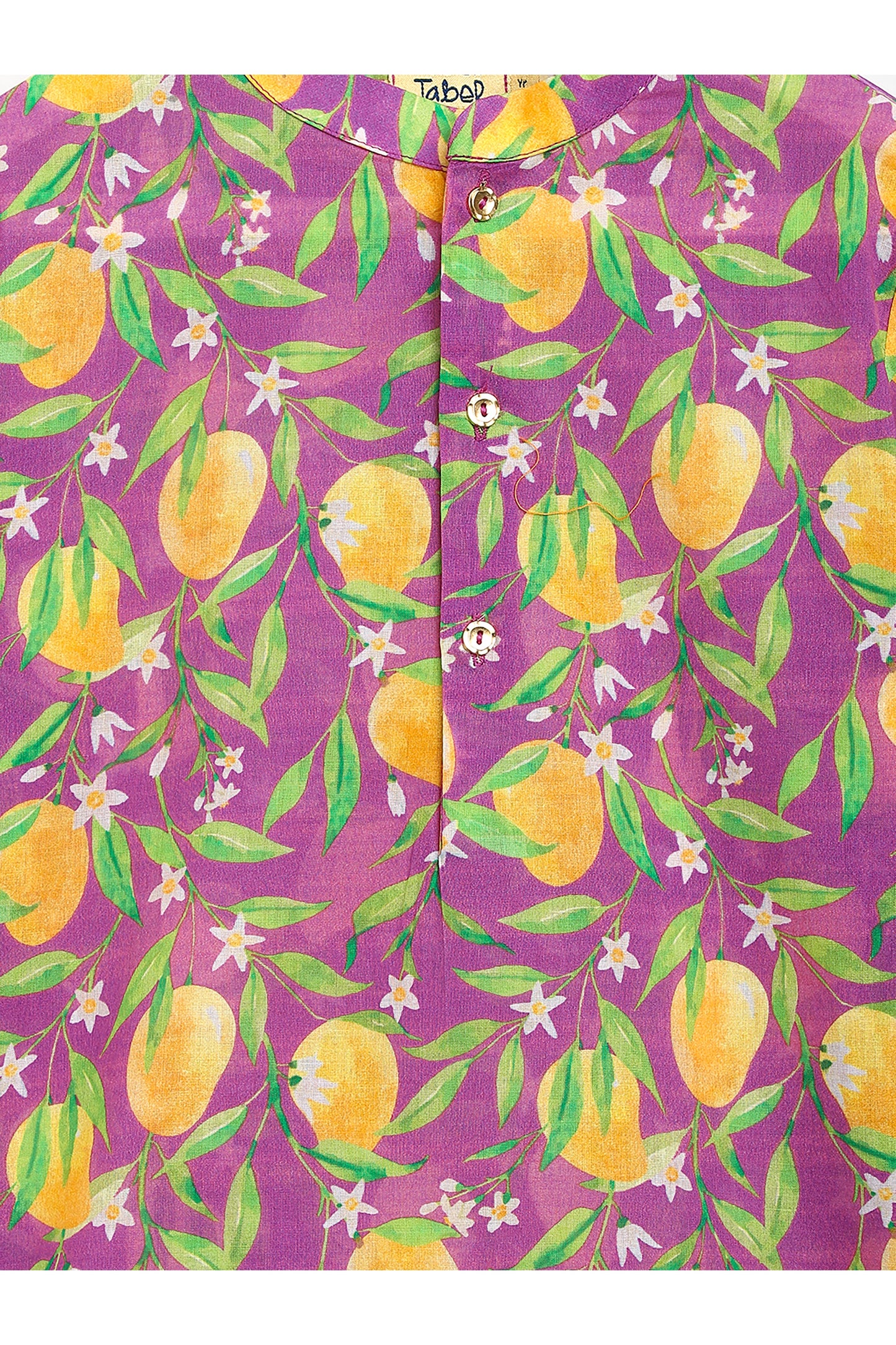 Boys Kurta Set Printed Mango - Purple