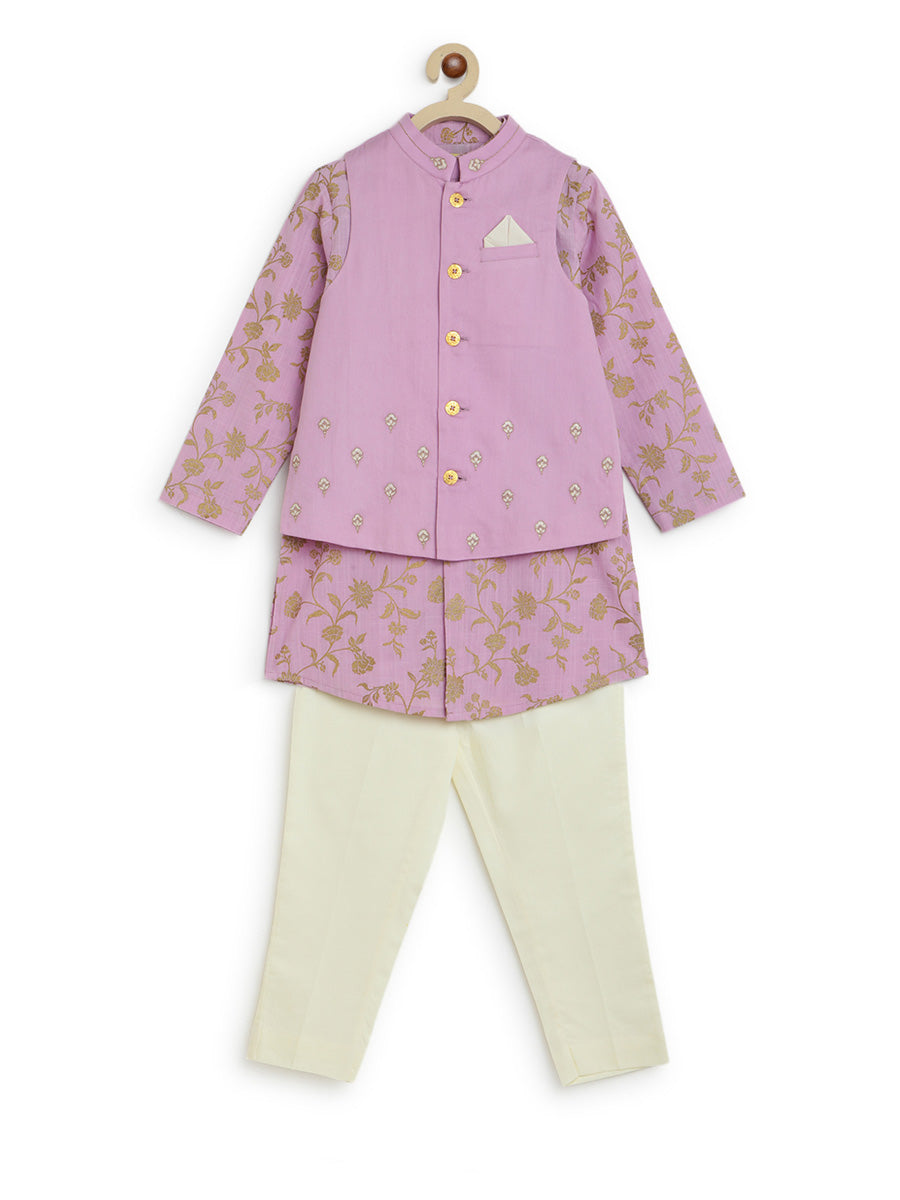 Sadabahar Bundi Set - Purple - Image 4