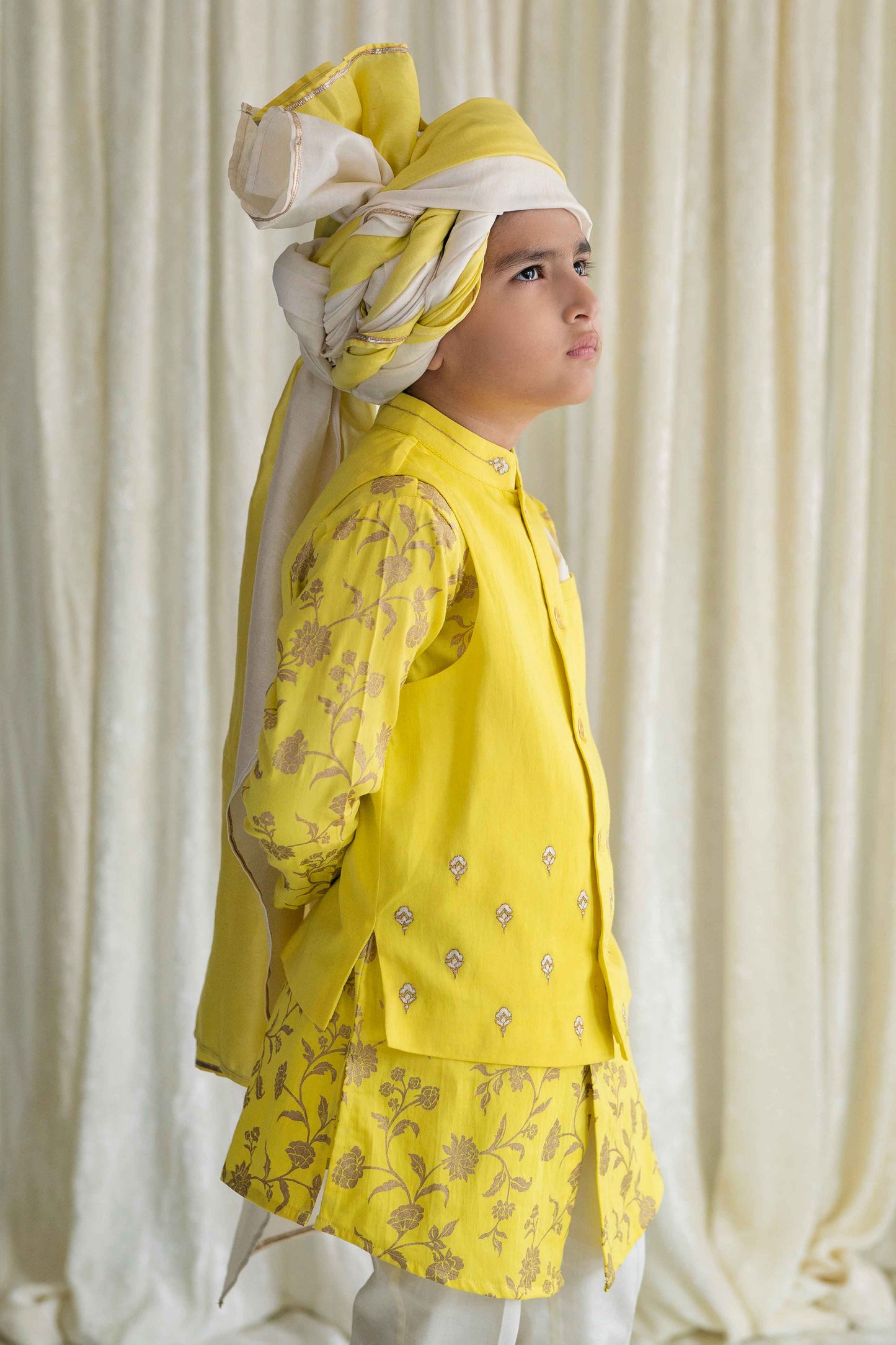 Sadabahar Bundi Set - Yellow