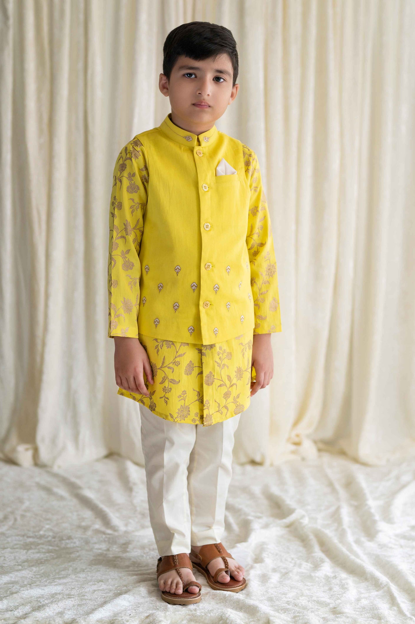 Sadabahar Bundi Set - Yellow