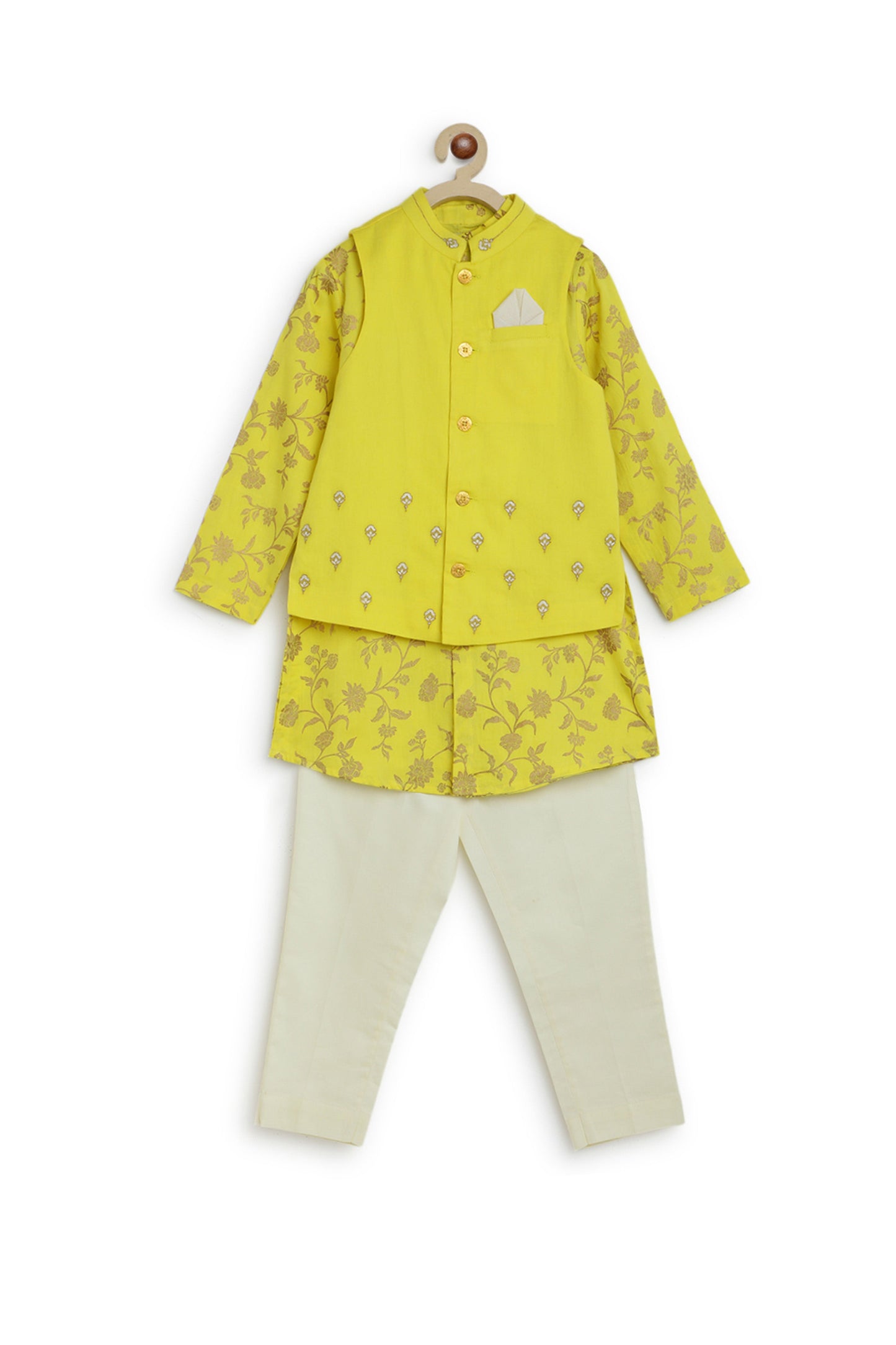 Sadabahar Bundi Set - Yellow