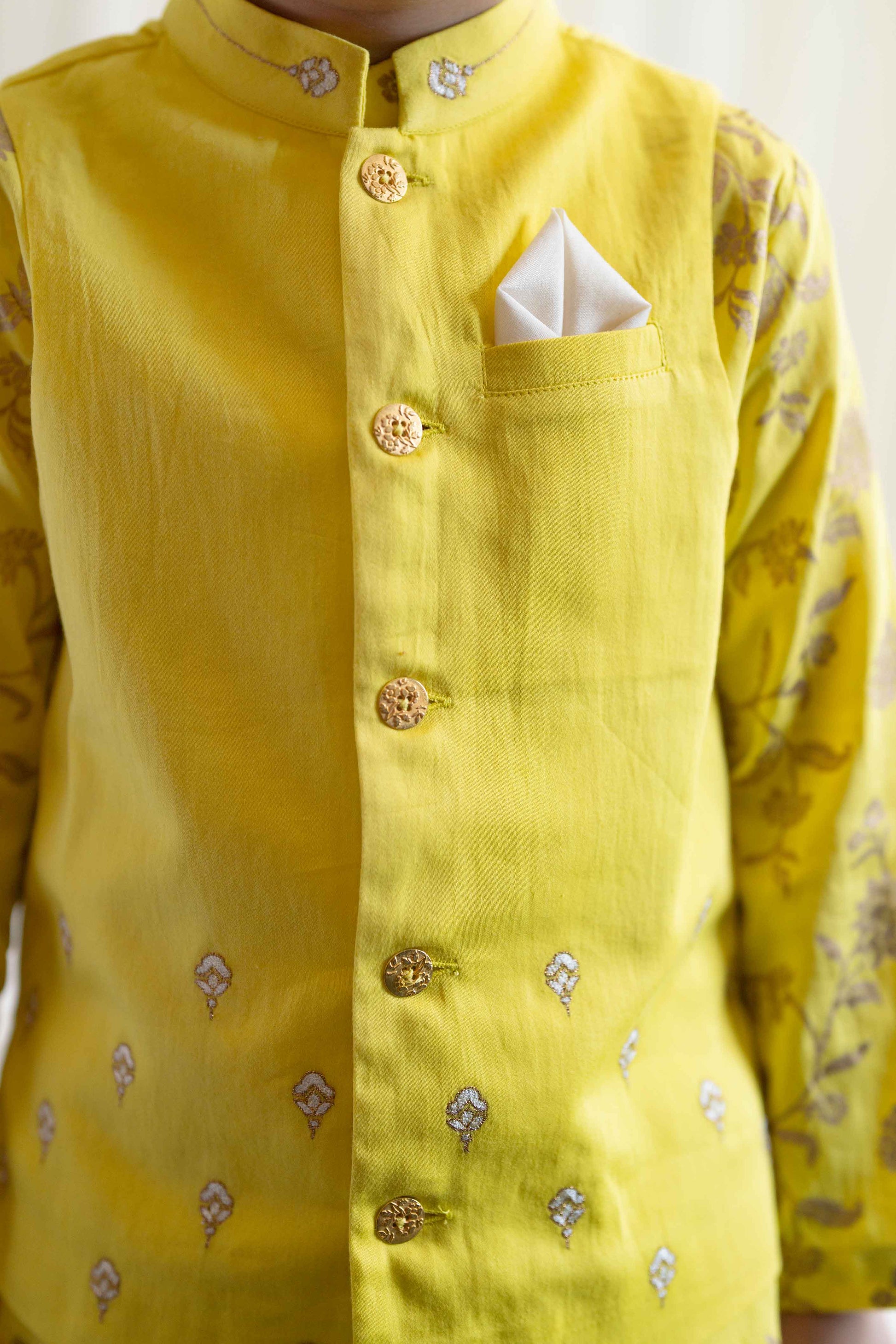 Sadabahar Bundi Set - Yellow - Image 10