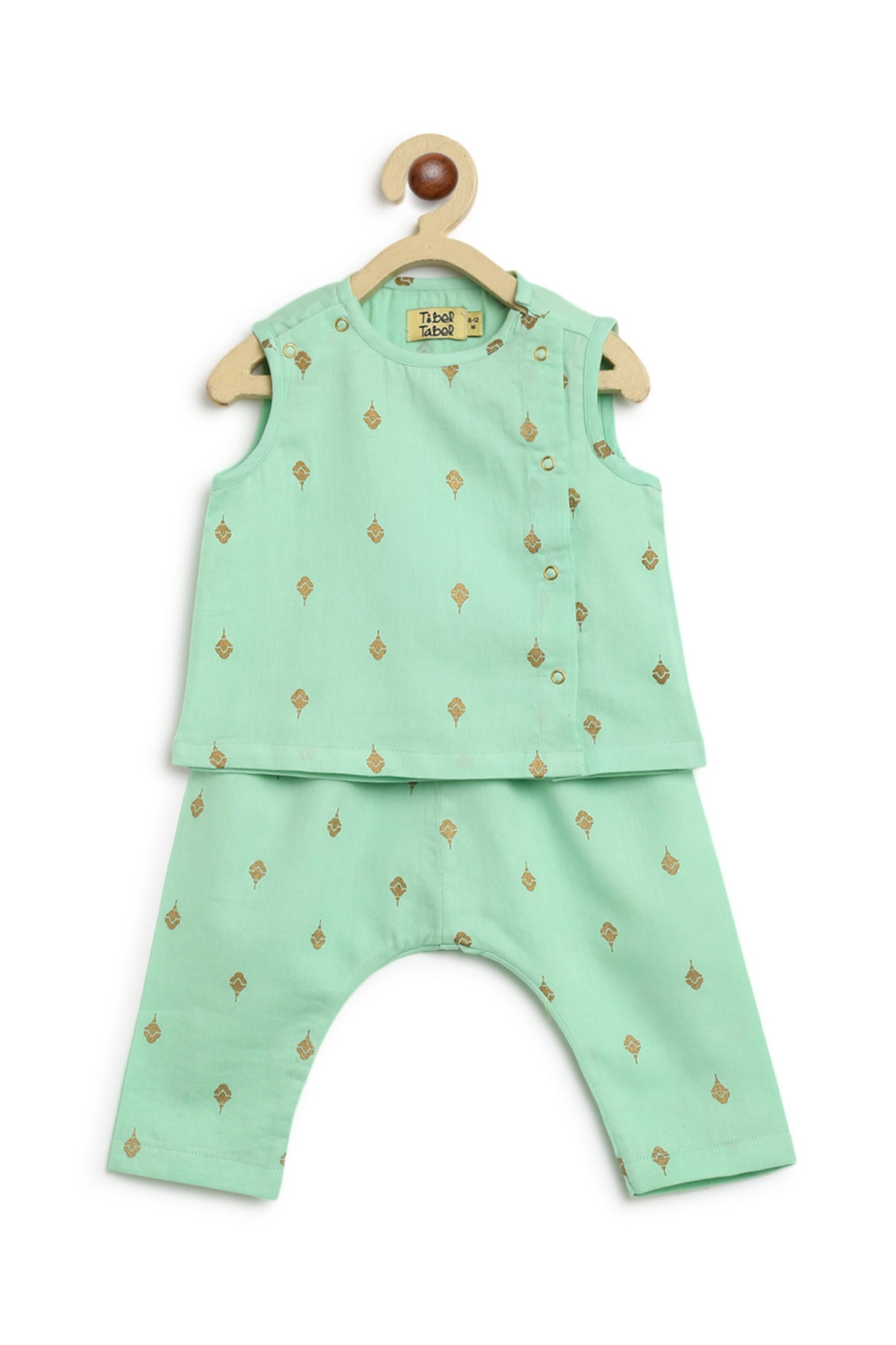 Sadabahar Unisex Jhabla Set - Green