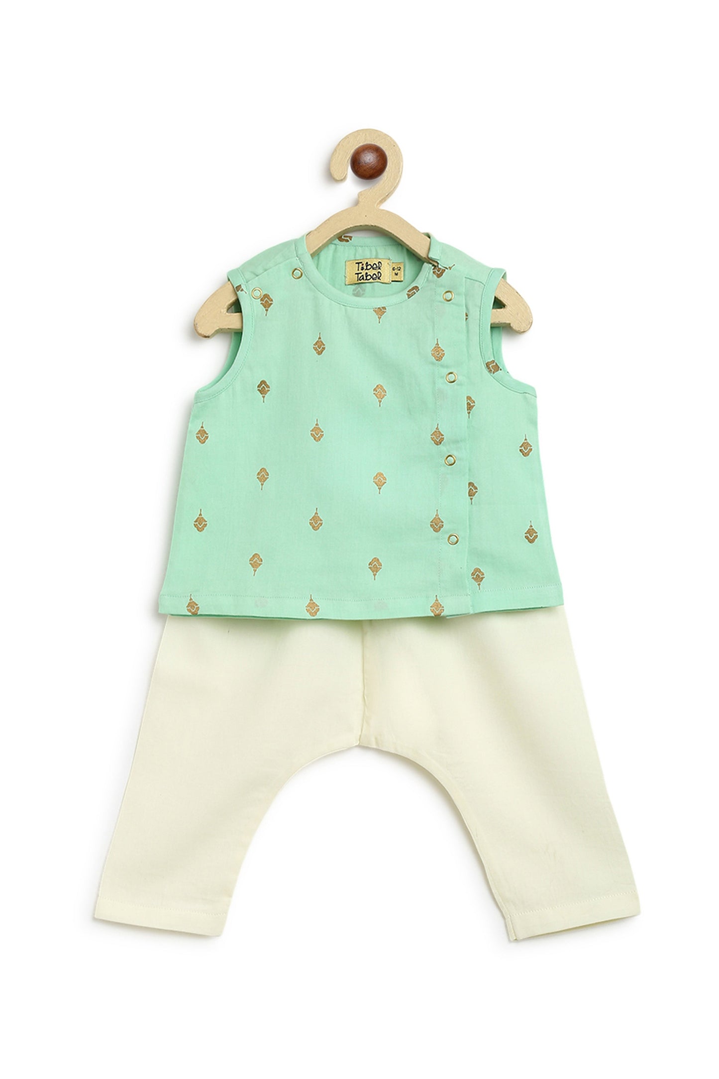 Sadabahar Unisex Jhabla Set - Green