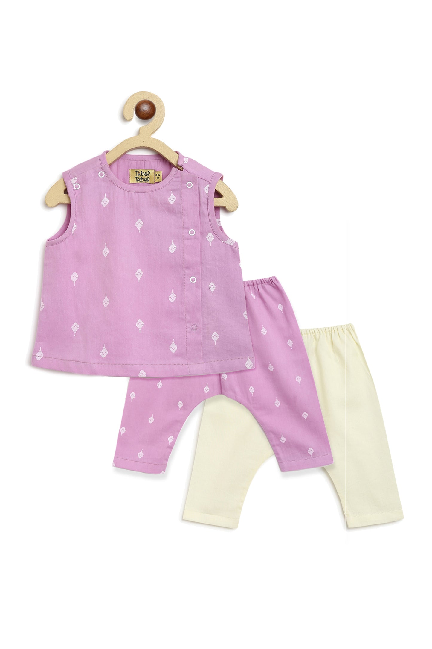 Sadabahar Unisex Jhabla Set - Purple