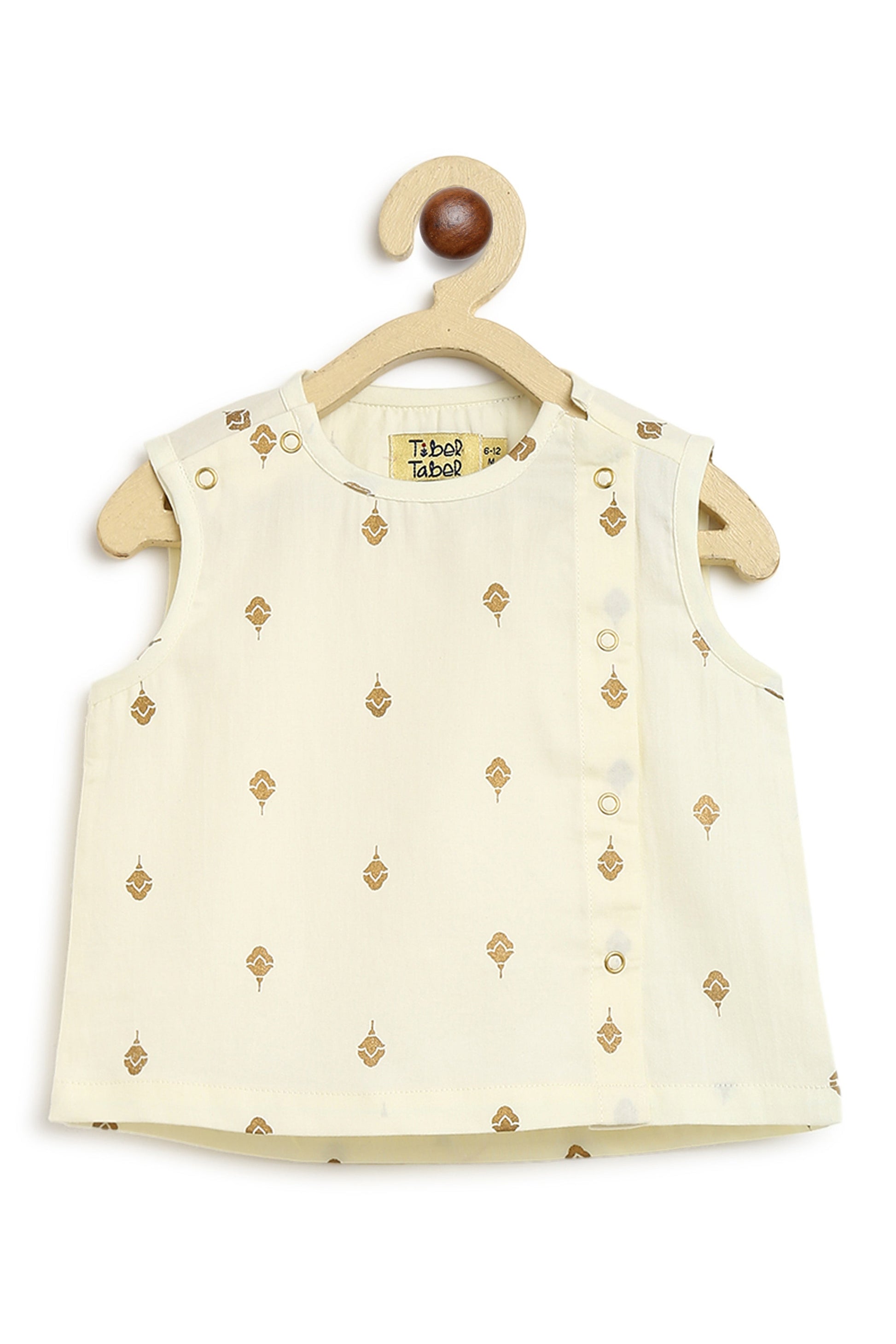 Sadabahar Unisex Jhabla Set - Cream - Image 5